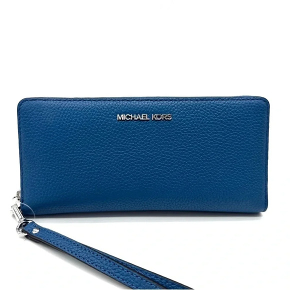 Michael Kors Large Continental Wallet Wristlet Teal (NWT)
